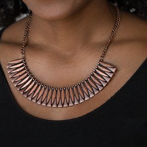 NWT My Main MANE Copper statement necklace with earrings